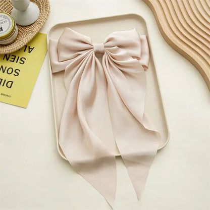 Satin Ribbon Bow Hair Clip