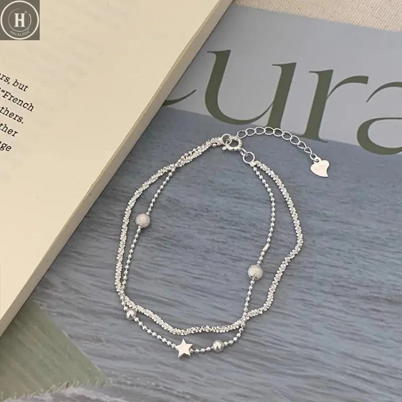 VENTFILLE 925 Sterling Silver Butterfly Bracelet for Girl Bead String Design Insect Fashion Versatile Jewelry Gift Dropshipping HALALZEN