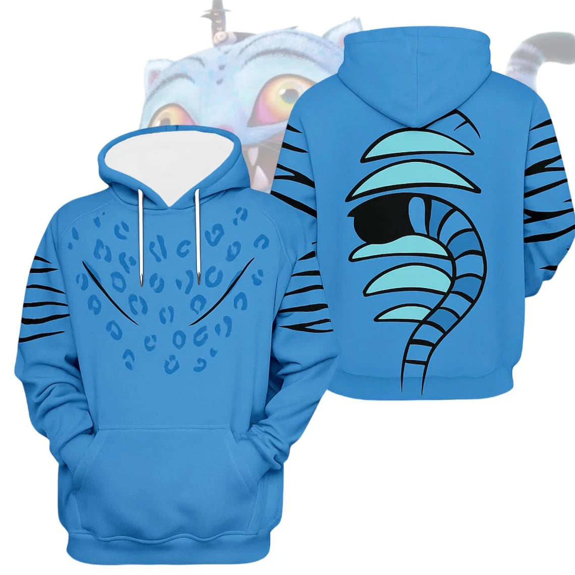 Women's Derpy Printed Hoodie for Autumn Winter KPop Demon Hunters Inspired Cozy Pullover for Daily Wear & Street Style Outings