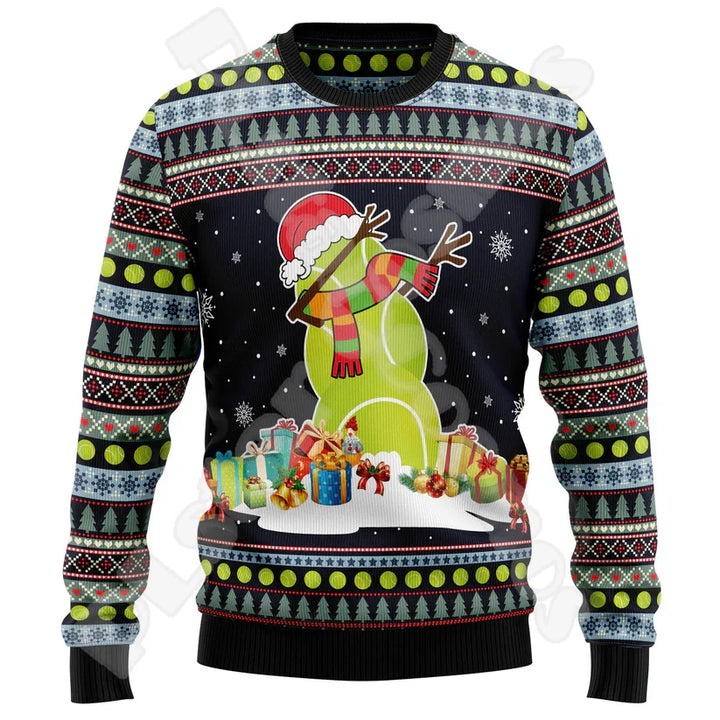 Halloween Christmas Santa Claus Graffiti Vintage Retro Winter Ugly Sweater 3DPrint Harajuku Pullover Casual Funny Long Sleeves 5