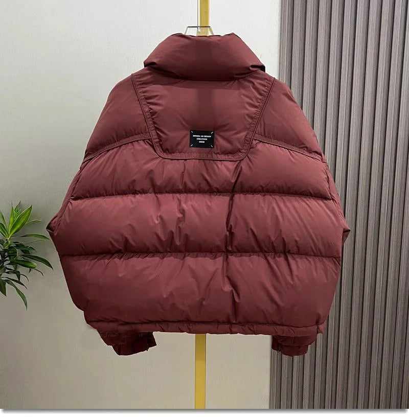 2024 New Thicken Down Cotton Puffer Jacket Petite Cropped Winter Coat Women Stand Collar Parkas Jacket Waterproof Snow Wear Outw