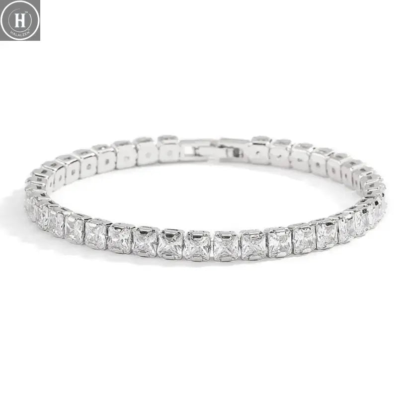 Real 3MM D VVS Moissanite Tennis Bracelet Passes Diamond Sparkling Test Solid S925 Jewelry Wedding Women Gift HALALZEN