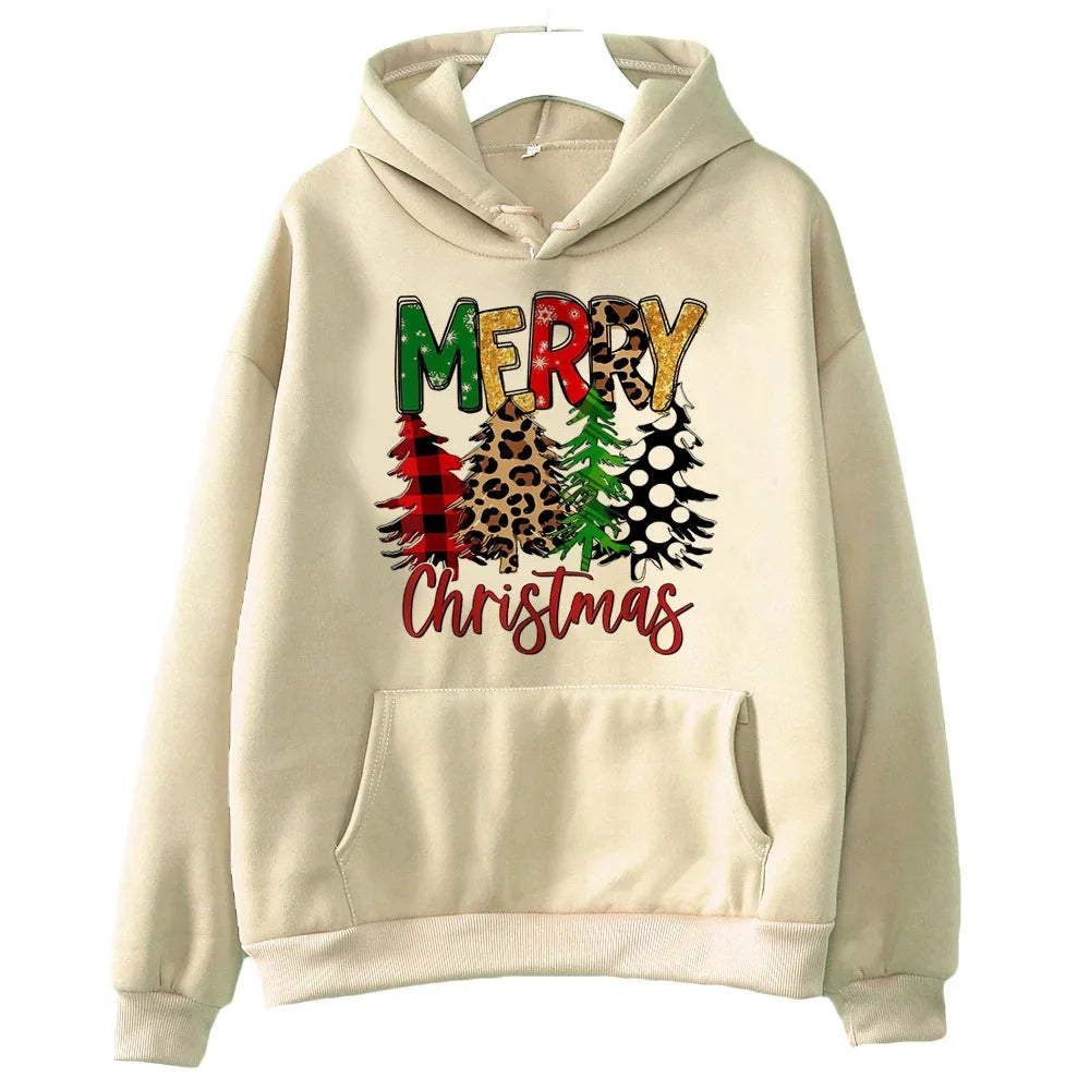 Christmas hoodie graphic funny harajuku kawaii pattern Japanese women pullover comfortable anime soft fabric Japanese