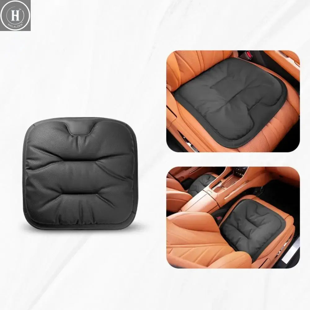 Non-slip Car Leather Cushion Soft Good Breathability Ventilated Four-season Cushion Universal Cotton Auto Seat Cushion Travel HALALZEN