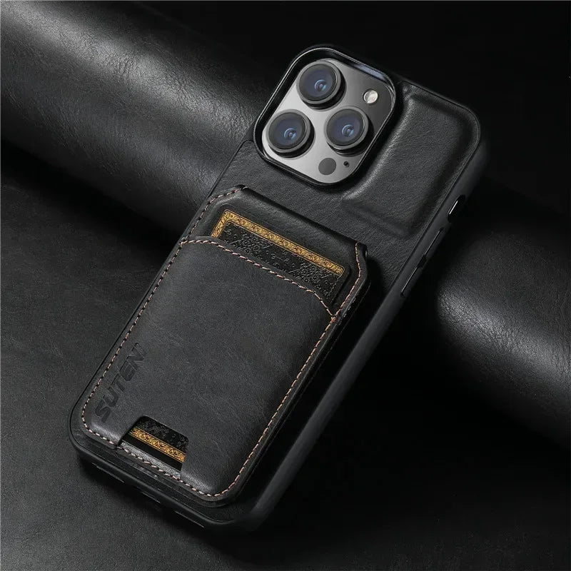 Luxury Wallet Phone Case Card Holder Leather Magnetic Pocket Cover For iPhone 16E 16 15 14 13 12 11 Pro Max Plus XS XR 16ProMax