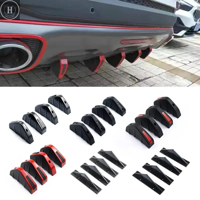 Universal Car Rear Bumper Diffuser Spoiler Abs Anti-collision For Automobiles |-f-| Spare Parts And Accessories HALALZEN