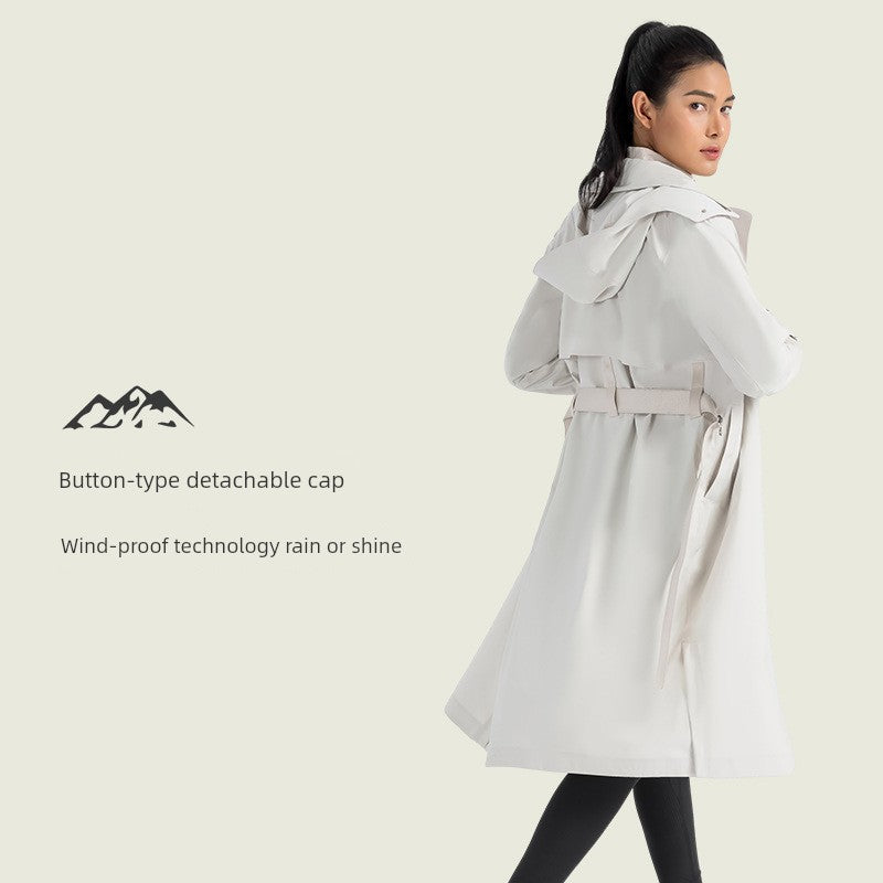 DEPA DEPA Fall New Arrival Fashion Loose Temperament Breathable Long Windbreaker for Women Outdoor Keep Warm Windproof Waterproof Break