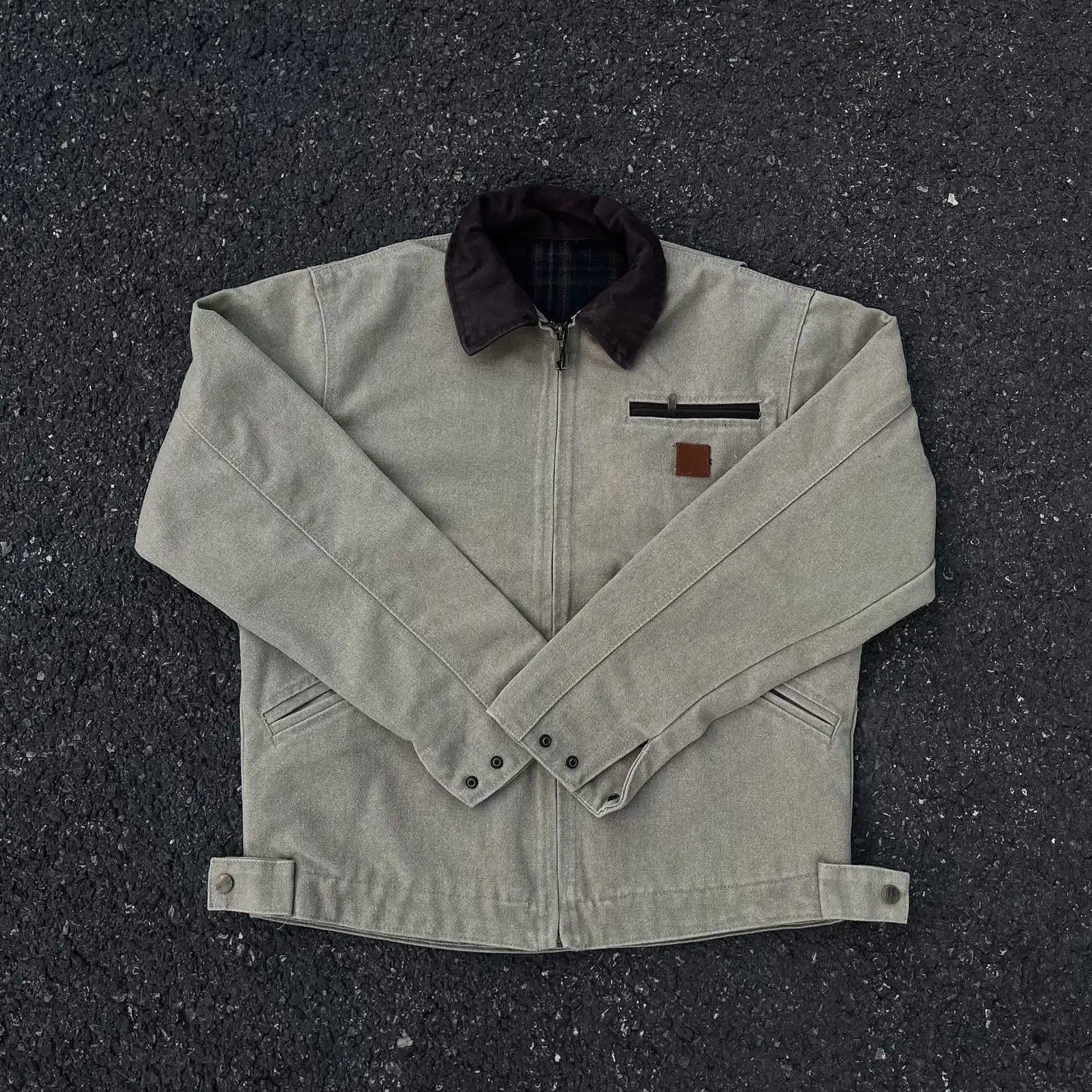 J97 Detroit American Vintage Washed Denim Tooling Jacket Canvas Jacket