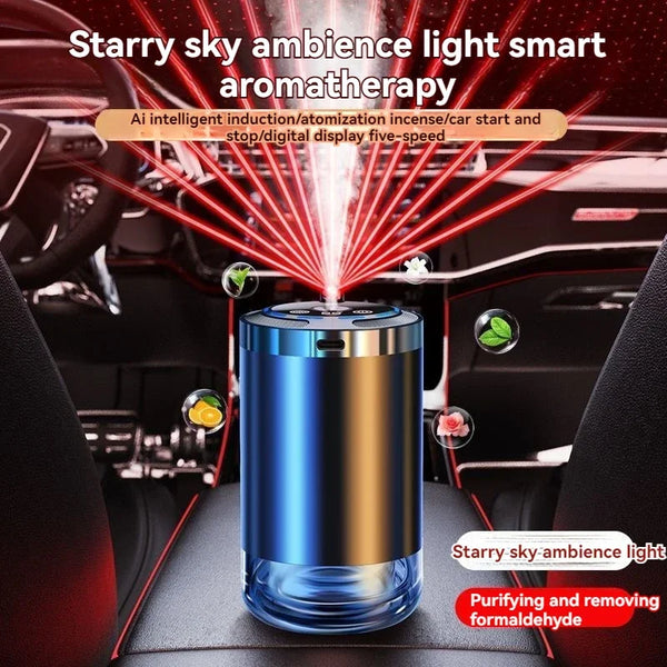 CNDK Level 5 Adjustable Smart Car Air Freshener USB Charging Car Fragrance Diffuser Air Freshener Essential Oil Fragrance Gift