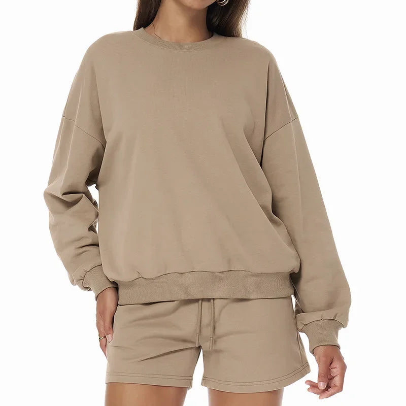 Autumn Winter Women's Pant Sets Sports Pullover Wide Leg Pants 2 Pieces Yoga Sets Gym Fitness Tracksuit Set Loose Hoodies Suits