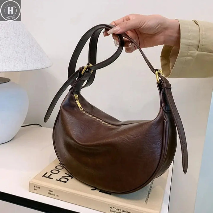 2025  Large Capacity Soft Crossbody Bags for WomenLuxury Handbags Solid Shoulder Bags Female Casual Travel Hobos Bag Vintage Sac HALALZEN