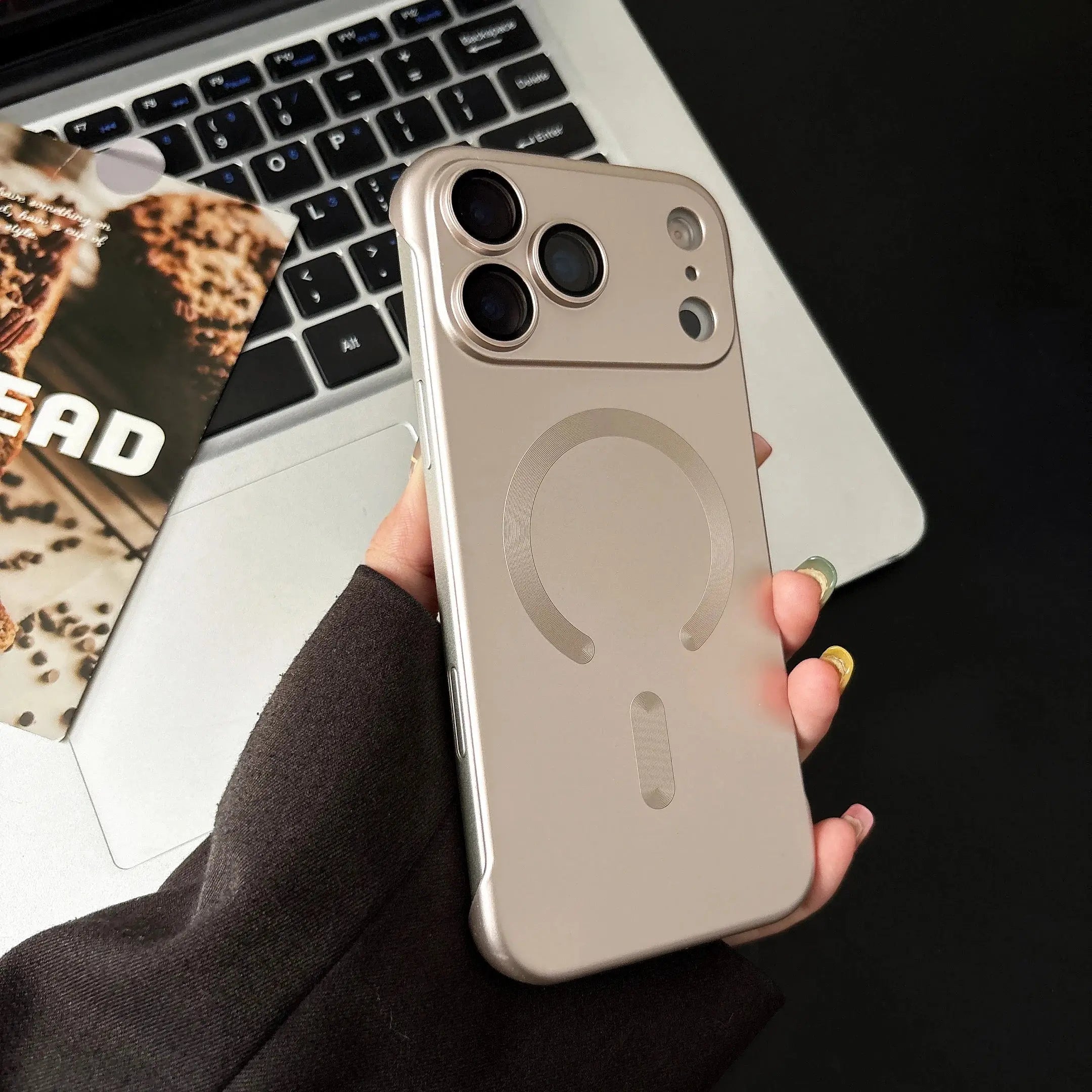 Ultra Thin Matte Magnetic Cover For iPhone 17 Air 16 15 14 Plus 13 12 11 17 Pro Max For Magsafe Charging Frameless PC Phone Case Halalzen UK