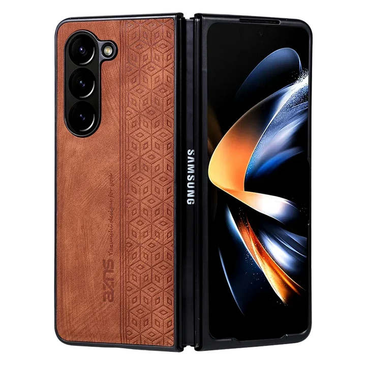 Luxury PU Leather Mobile Phone Case For Samsung Galaxy Z Fold 7 6 5 4 3 Bumper Coque Back Cover For Galaxy Z Fold 5 4 3