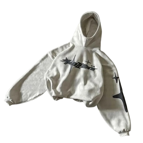 American Fashion High Street Vintage Hoodie Letter Foam Hoodie Men Y2K Goth Harajuku Couple Loose Pullover Casual Sweatshirt Top