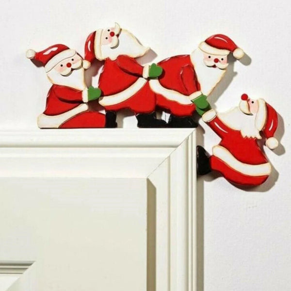 Christmas Door Wood Decoration No Fade Home Decoration for Door Frame Decoration