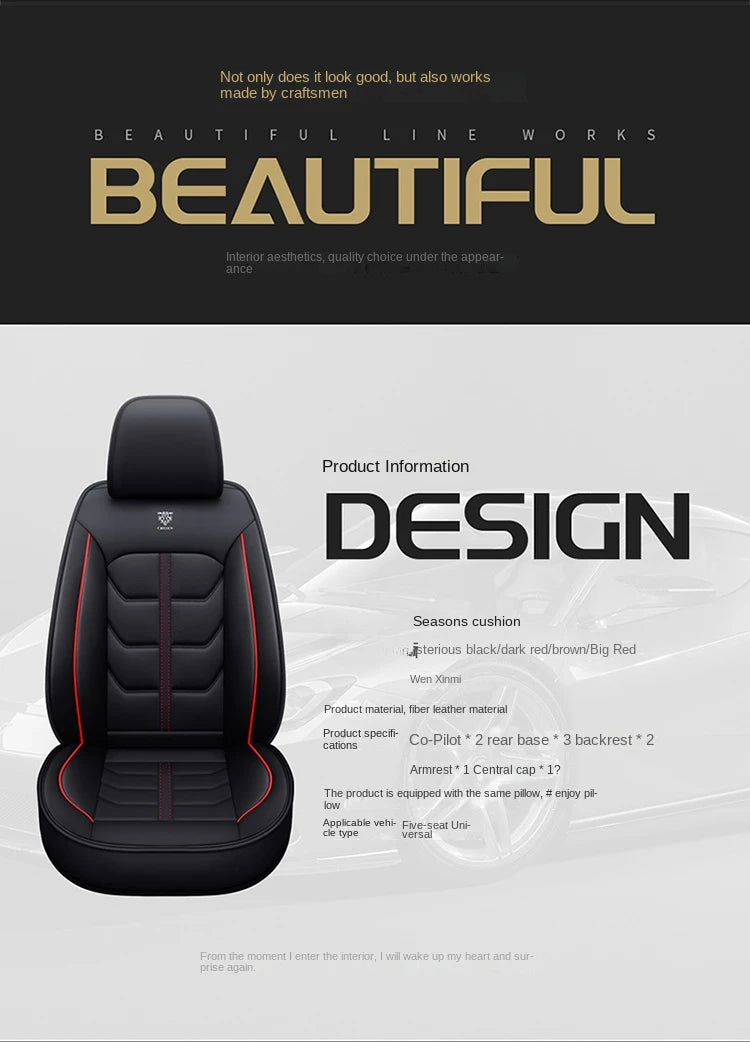 Universal Style 3D Car Seat Covers for Suzuki Vitara Celta Peugeot 205 VW Polo 9n Camry 40 Interior Accessories Seat Protectors