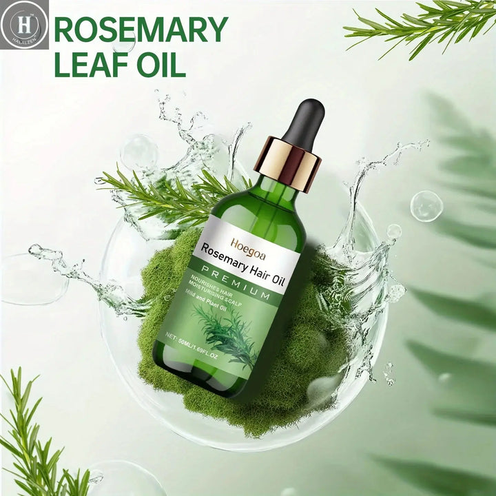 50ml Rosemary Hair Oil Contains Batana Castor Seed Nourishing Moisturizing Smoothing  Anti Hair Loss Fast Regrowth Thick Hair HALALZEN