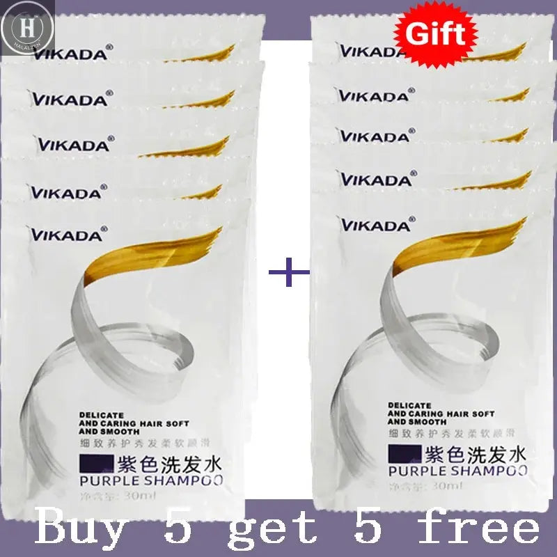 300Ml Color Fixing Purple Shampoo Lock Color Cover Gray Hair Fade Yellow After Bleach Hair Dye Long Lasting Non-irritating Care HALALZEN
