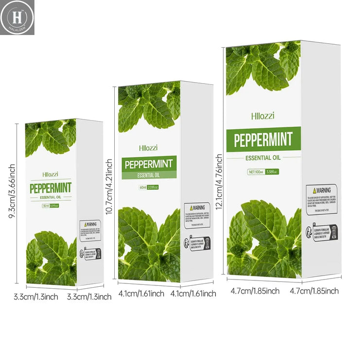 100ml/60ml/30mlPeppermint essential oil hydrating multifunctional essential oil aromatherapy candle car diffuser HALALZEN