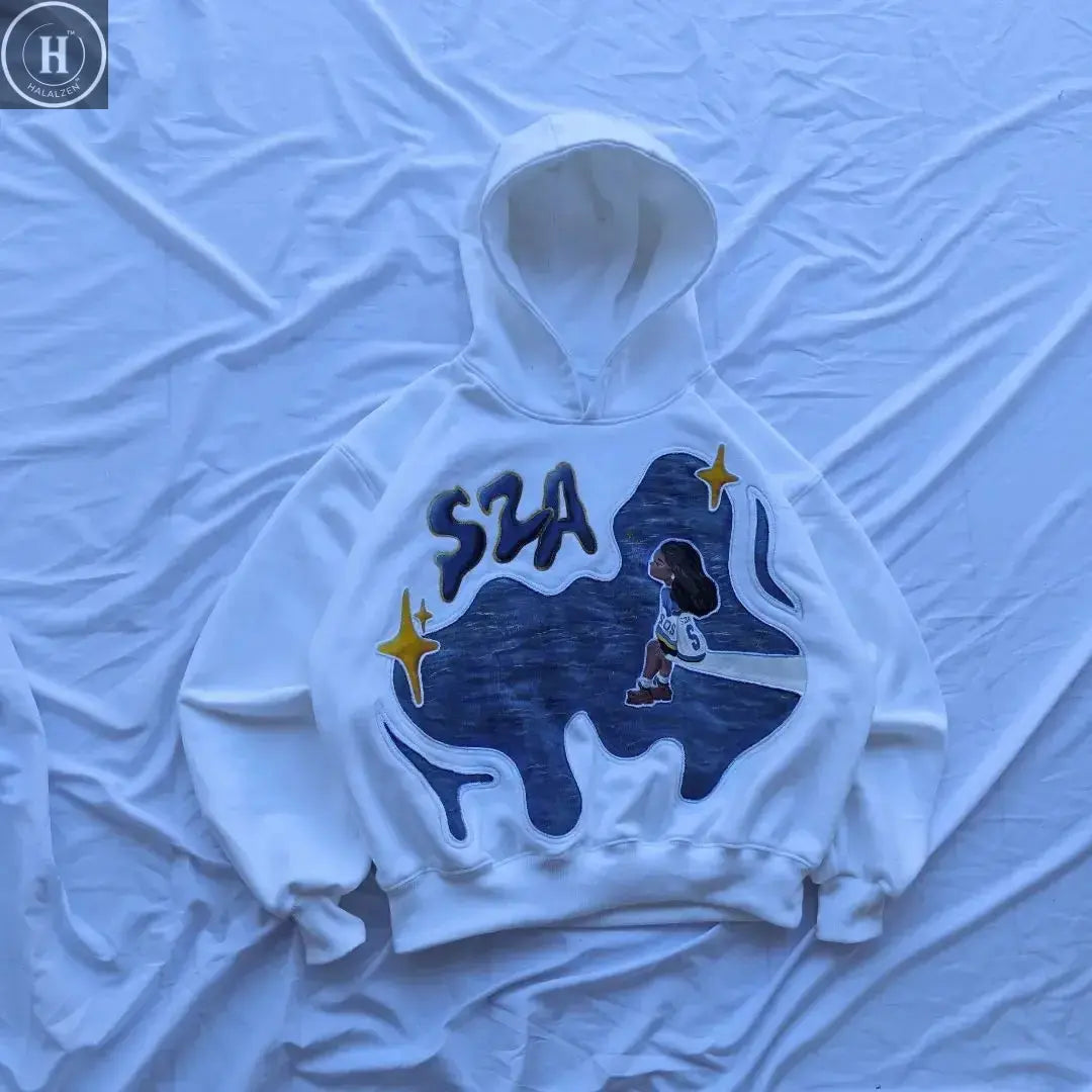 Women Harajuku Casual Print Loose Hoodies Spring Long Sleeve Hooded Sweatshirt Simplicity Lazy Style Pullover Tops Streetwear HALALZEN