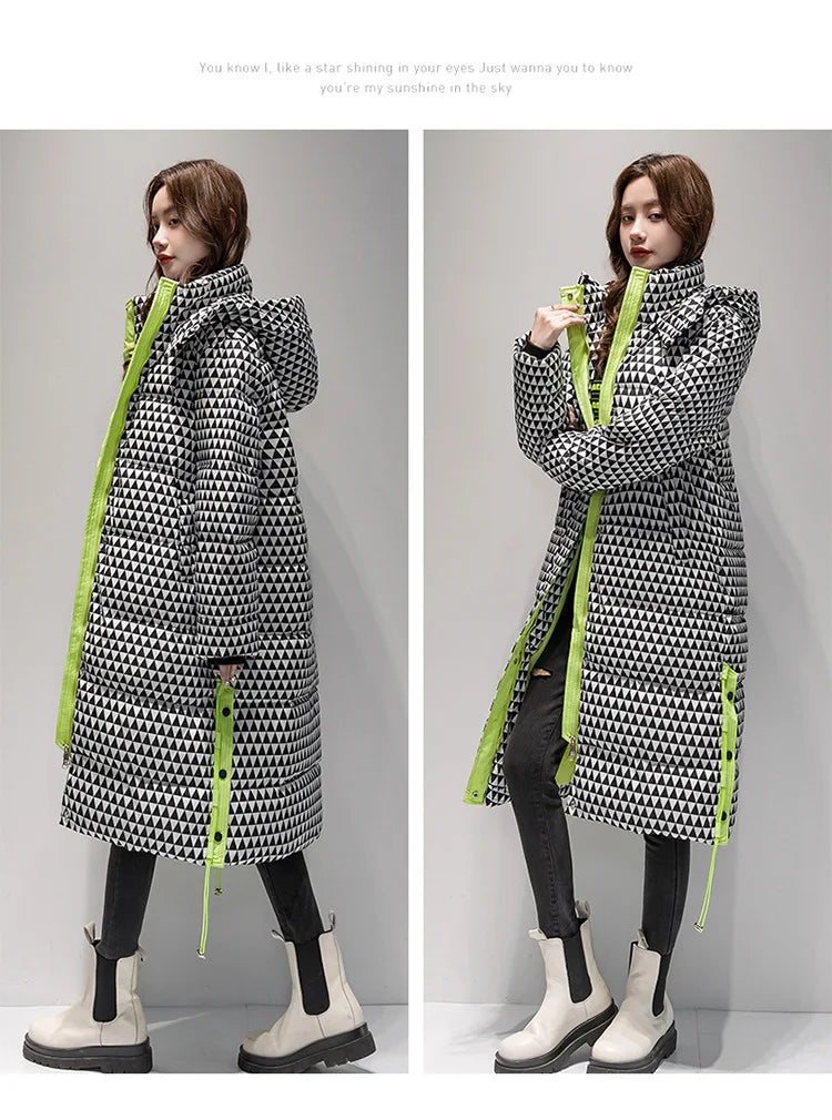 Snow Coat Padded Warm Jacket Down Jacket Winter Women Waterproof Coat Oversized Thick Long Parkas Hooded Jaqueta Feminina