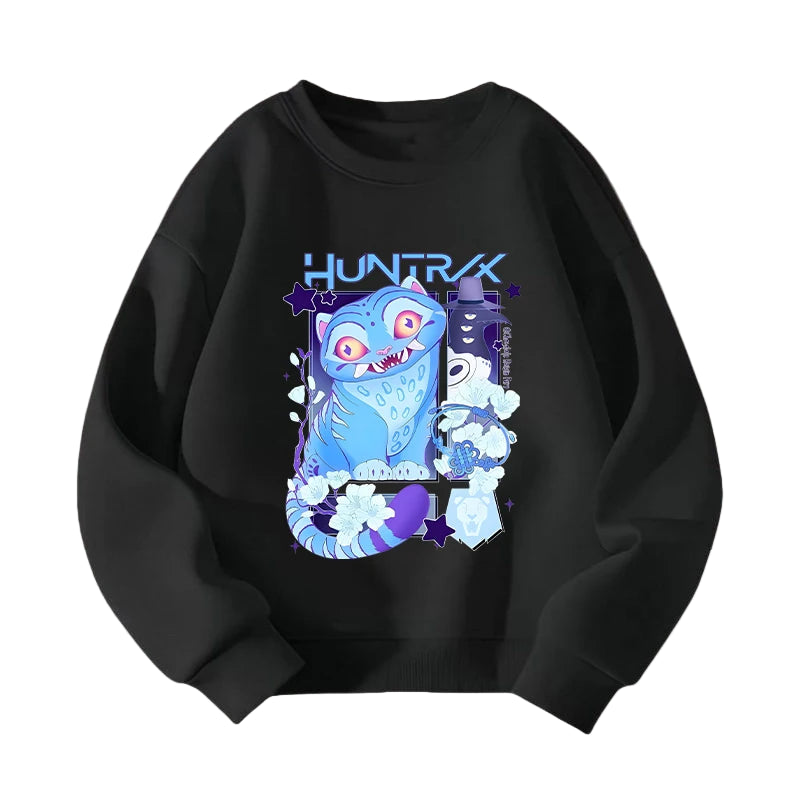 KPop Demon Hunters HUNTRIX Pirnt Hoodie Autumn Long Sleeve Tops Women's Clothing Sweatshirts