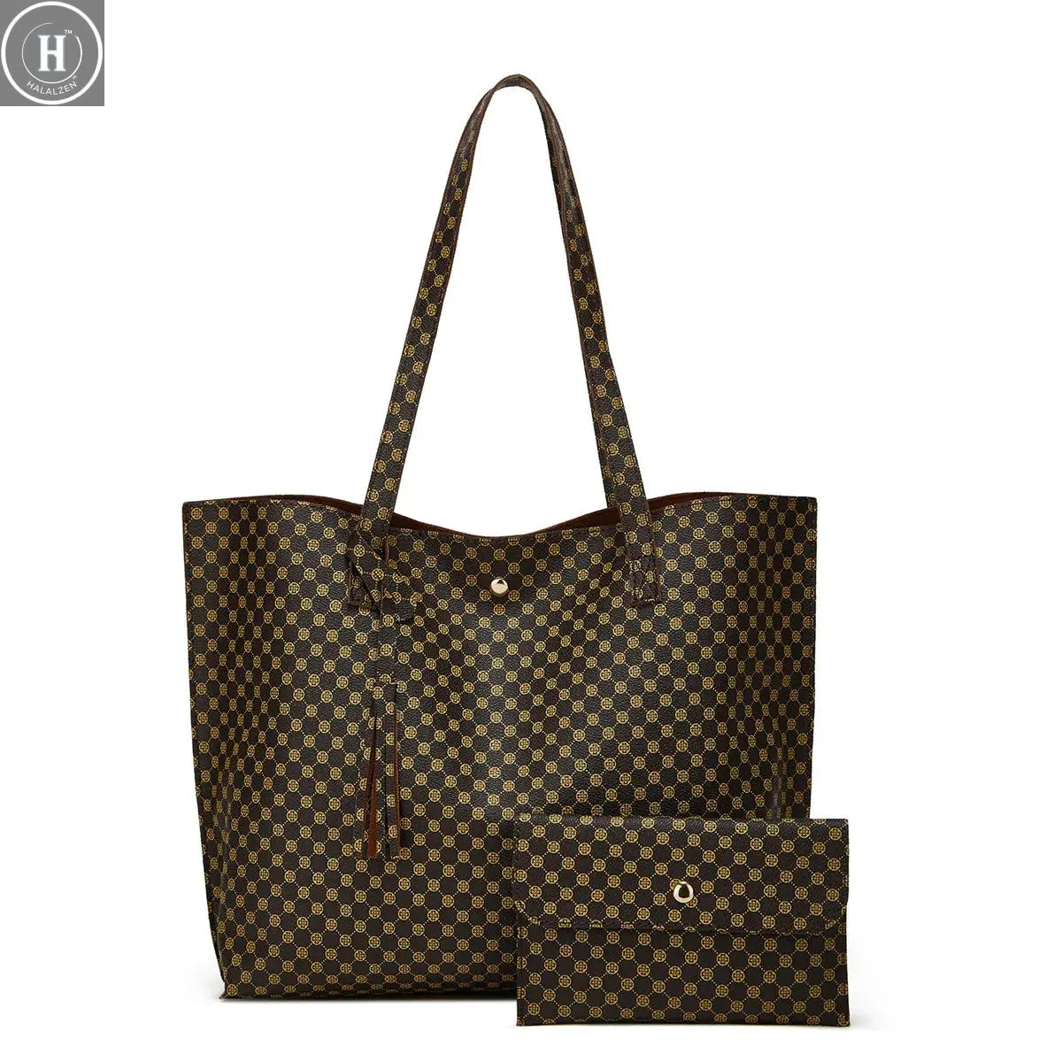 High-capacity ladies business tote bag new fashion handbag cross-border trend ladies shoulder bag large document bag HALALZEN