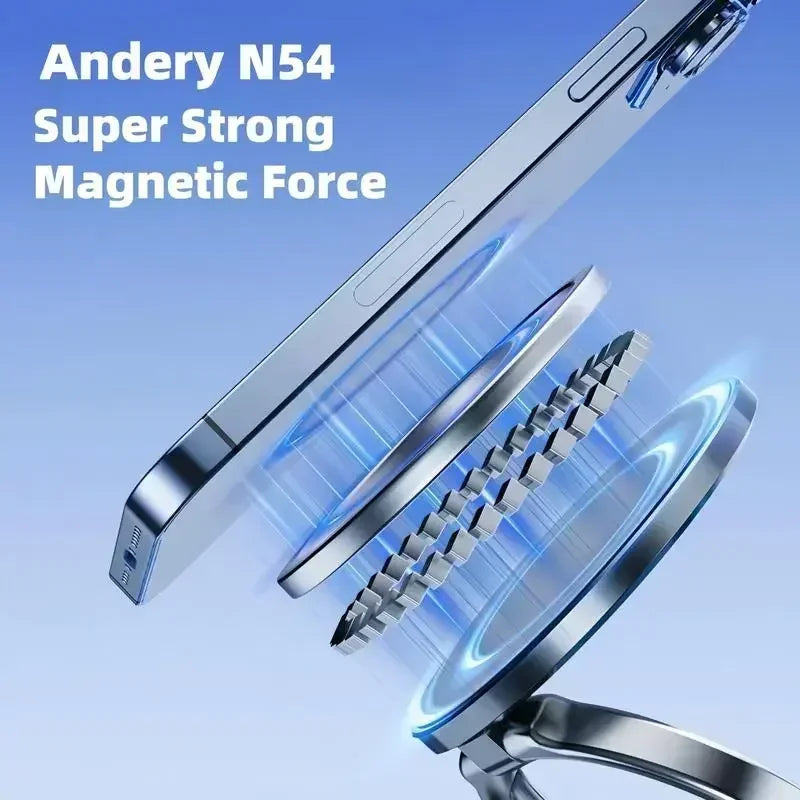 2025 New Premium Magnetic Car Mount! 360° Rotatable + Foldable Compact Design, Vacuum Suction Cup, Magsafe-Compatible