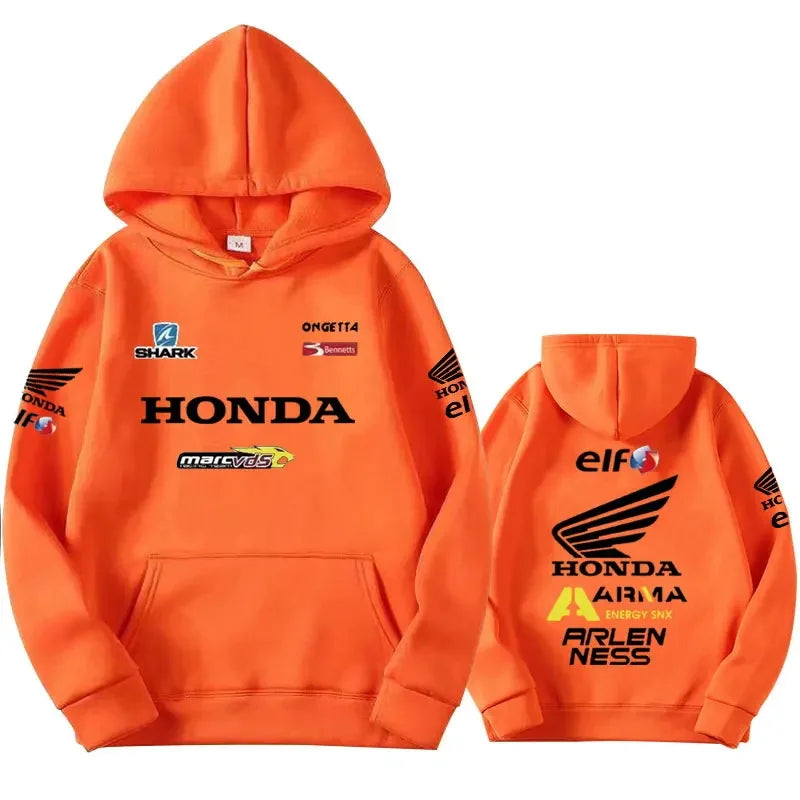 Honda Logo Motorcycle Hoodie Outdoor Riding Jacket, Honda Motorcycle Race, All-season Fan Clothing, Men's Wear