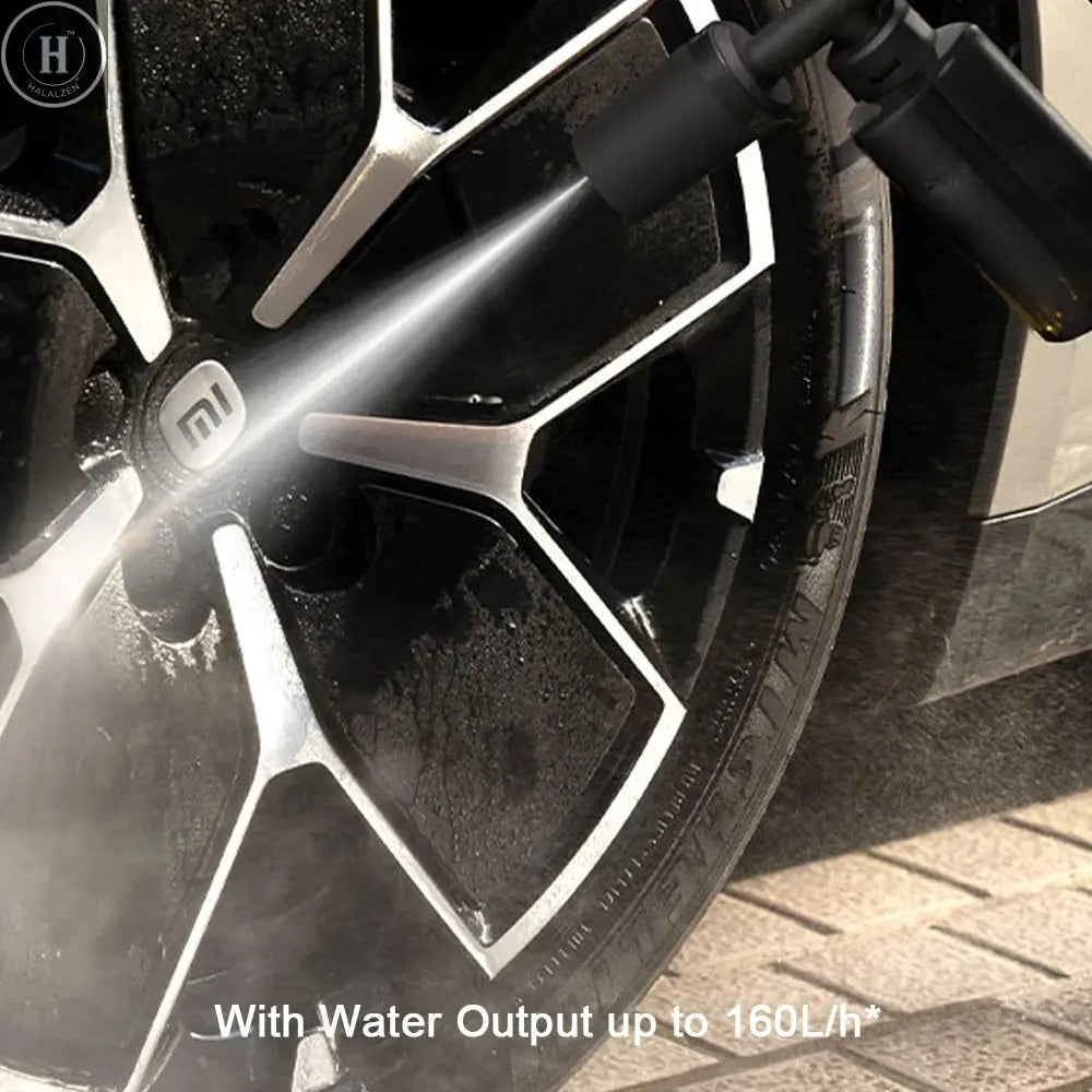 Wireless Car Washer 2: Cordless Design, 1.5MPa Pressure, 160L/h Flow Water, 3 Spray Modes, 2000mAh Battery, 6m Hose HALALZEN