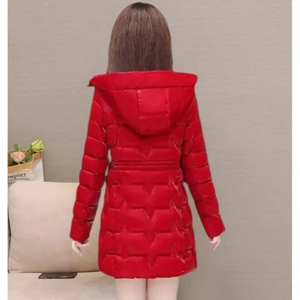 Winter windproof warm coat Detachable cap long anorak women's fashion coat casual waterproof coat