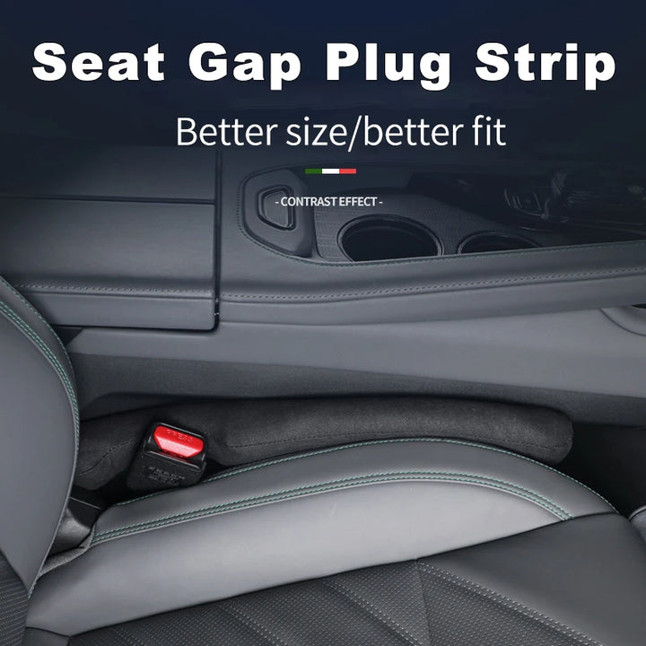Car Seat Side Gap Filler with Suede Material - Leakproof Seam Filling Strip, Vehicle Interior Mouldings Decoration Accessories