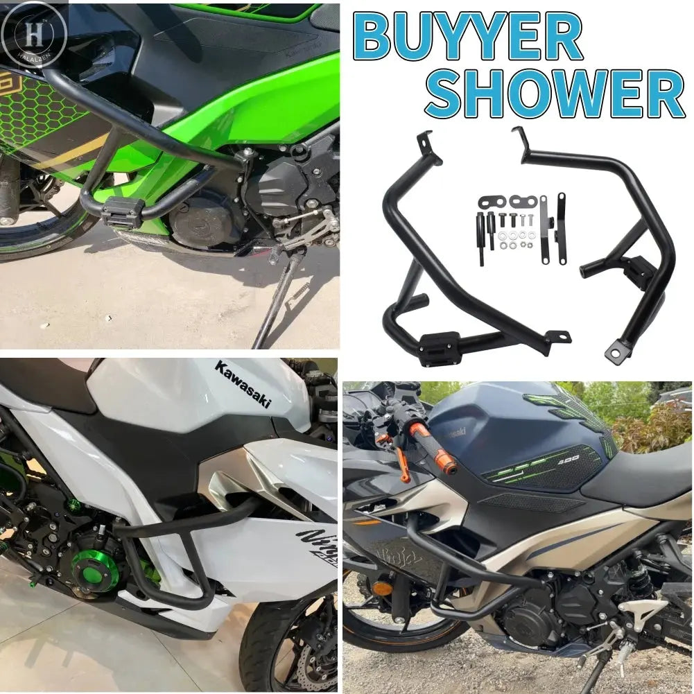 For Kawasaki Ninja 400 250 2018-2025 Ninja400 Ninja500 Crash Bars Engine Guard Frame Bumper Falling Protector Motor Accessories HALALZEN