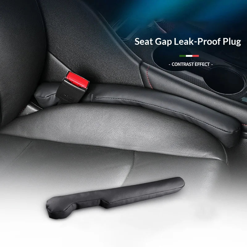 Car Seat Side Gap Filler with Leather Material - Leakproof Seam Filling Strip, Vehicle Interior Mouldings Decoration Accessories