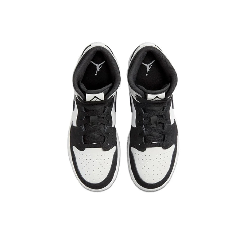 Original Air Jordan 1 Mid 'Oreo' GS Size For Women Classic Retro Basketball Sneakers Shoes