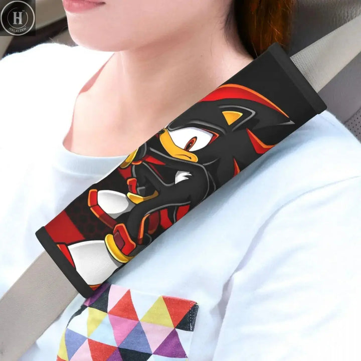 Shadow The Hedgehog Soft Auto Seat Belt Cover for a More Comfortable Driving 2 PCS Seatbelt Shoulder Pad For Cars HALALZEN