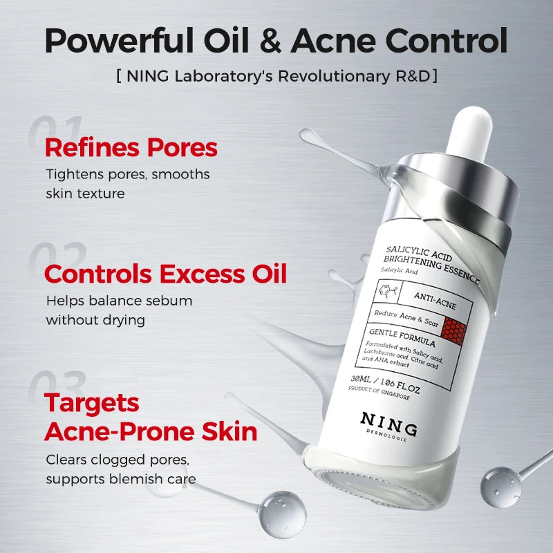 Salicylic Acid 2% Face Serum: Niacinamide, Centella Extract, BHA + PHA, Blemish Soothing, Pore Refining & Oil Regulation HALALZEN