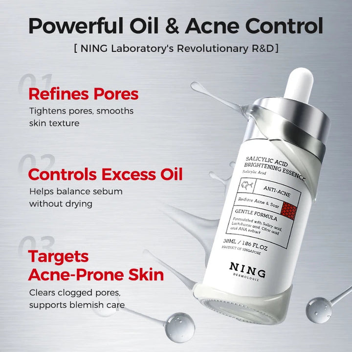 Salicylic Acid 2% Face Serum: Niacinamide, Centella Extract, BHA + PHA, Blemish Soothing, Pore Refining & Oil Regulation HALALZEN