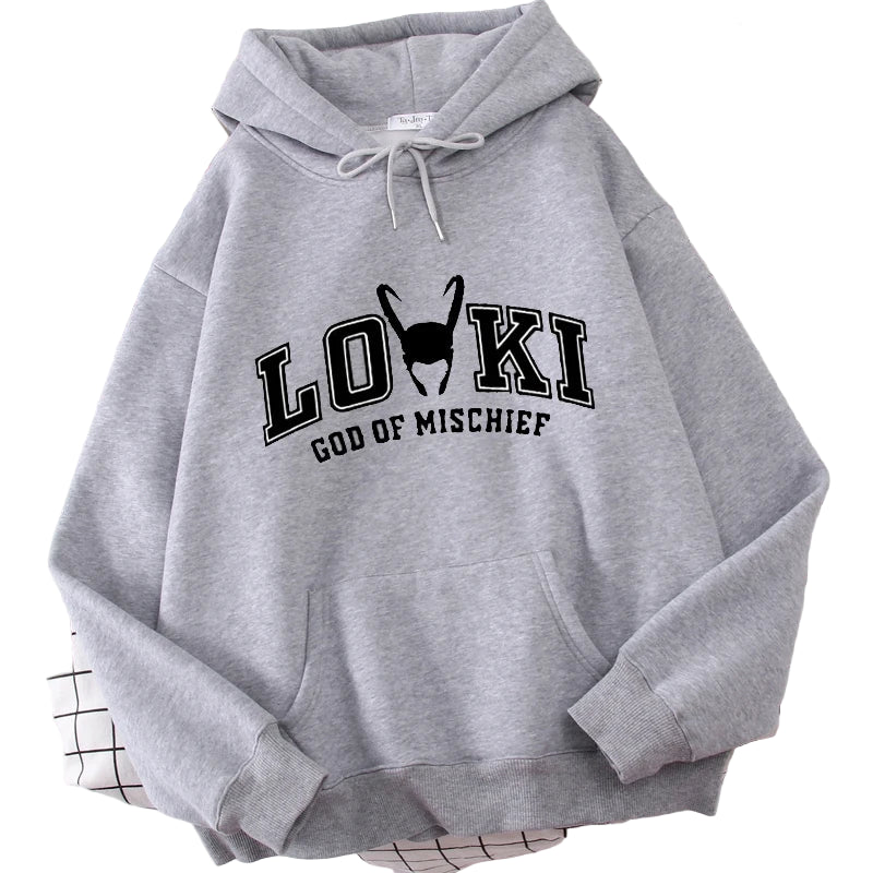 Marvel Superhero Loki Anime Hoodie Women Rocky Prank God Cartoon Hoodie Men Unisex Casual Street Fashion Winter Hoodie Man