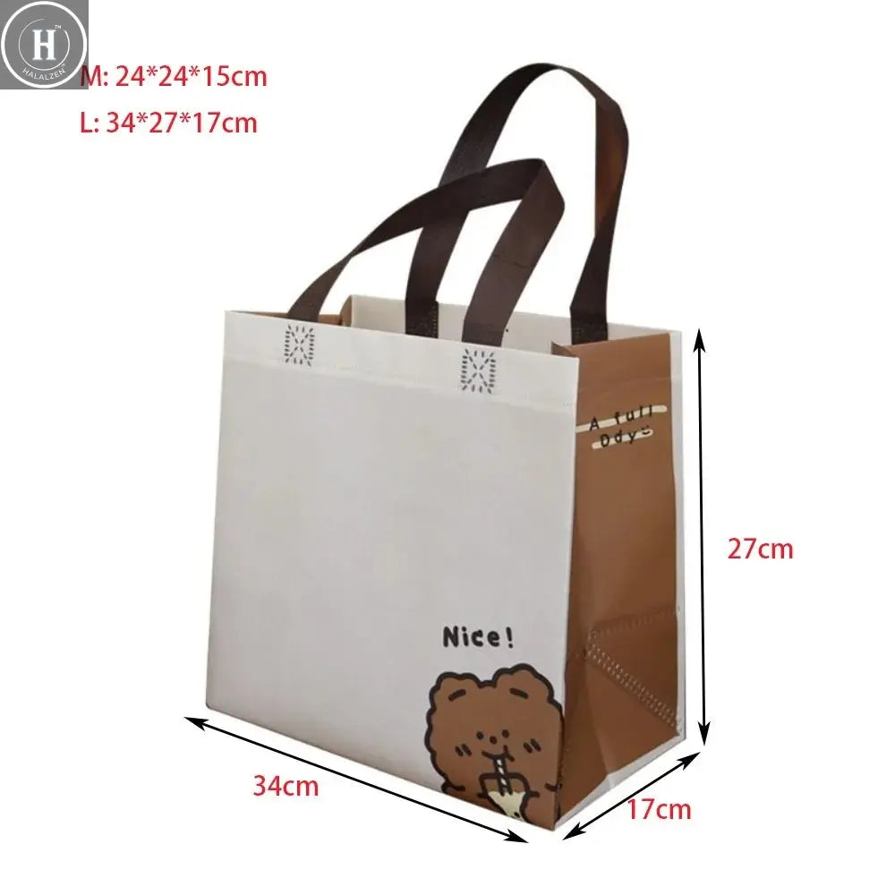 Hot Sale Non-woven Fabric Shopping Bag Trendy Casual Handbag Large Capacity Waterproof Underarm Bag Lady HALALZEN