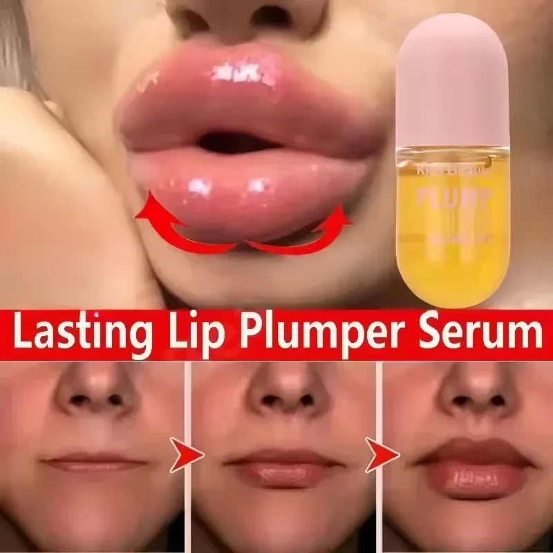 Long Lasting Lip Plumper Oil Instant Volumising Enhancer Lip Serum Collagen Lips Volume Lipgloss Sexy Cosmetic Volume Increases HALALZEN
