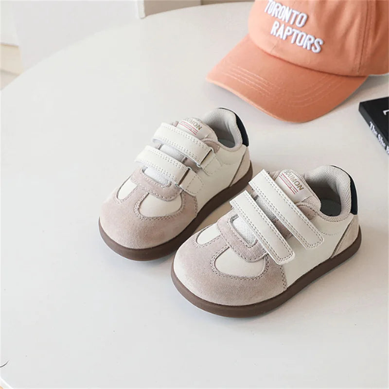 2025 New Autumn Children Shoes Leather Breathable Kids Casual Shoes Non-slip Fashion Toddler Girls Boys Sneakers EU 22-30