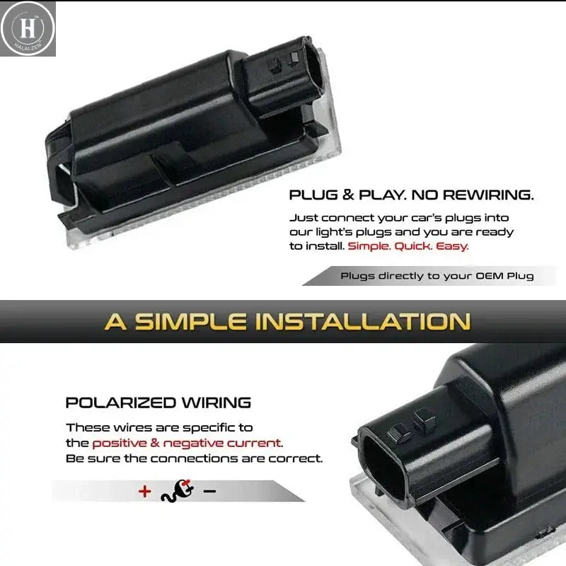 Car LED License Plate Lights For Renault Clio MK 3 4 Espace Duster Laguna Logan Master Megane MK 2 3 Trafic Twingo Twizy Wind HALALZEN