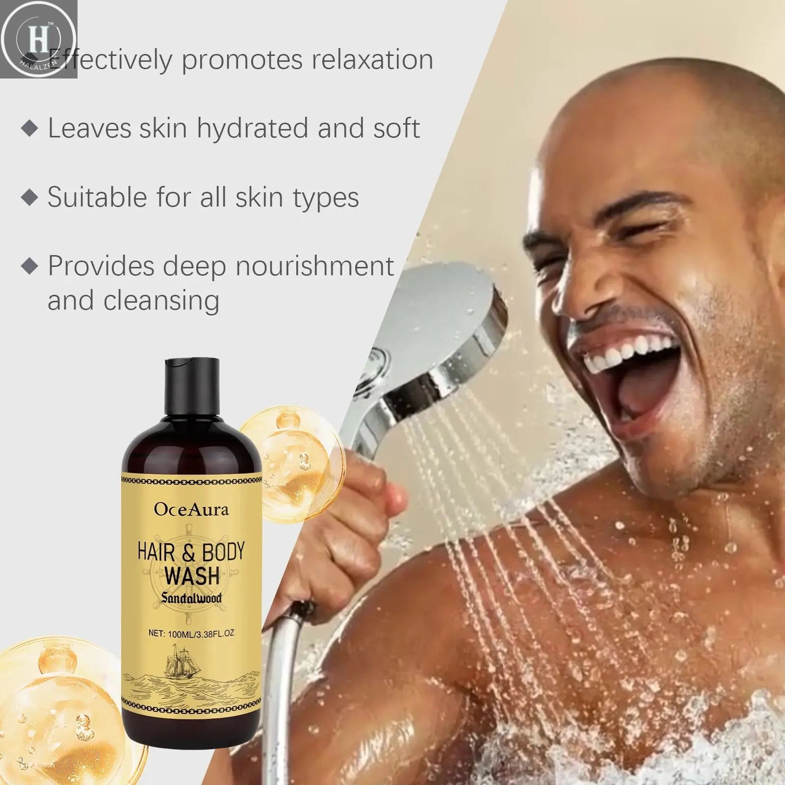 2In1 Shampoo Body Wash For Men Dandruff Oil Control Refreshing Multifunction Hair Shampoo Body Washing Liquid Hair Body Care HALALZEN