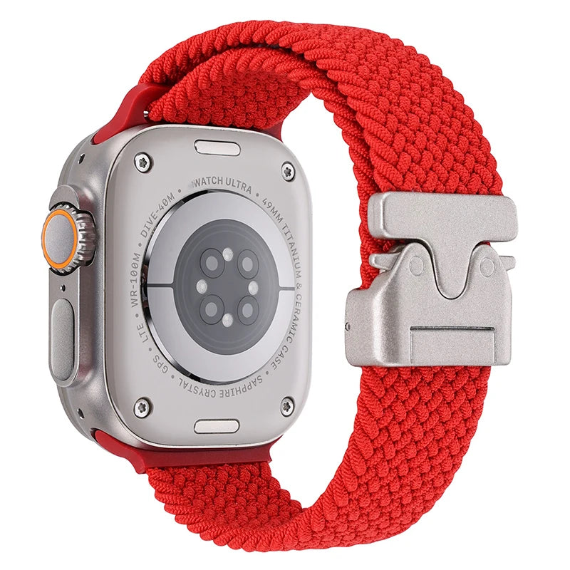 Parachute Braided Strap For Apple Watch Ultra 3/2 Band 49mm 46mm 45mm 42mm 44mm 41mm Nylon Bracelet iWatch 11 10 9 8 7 6 SE Belt