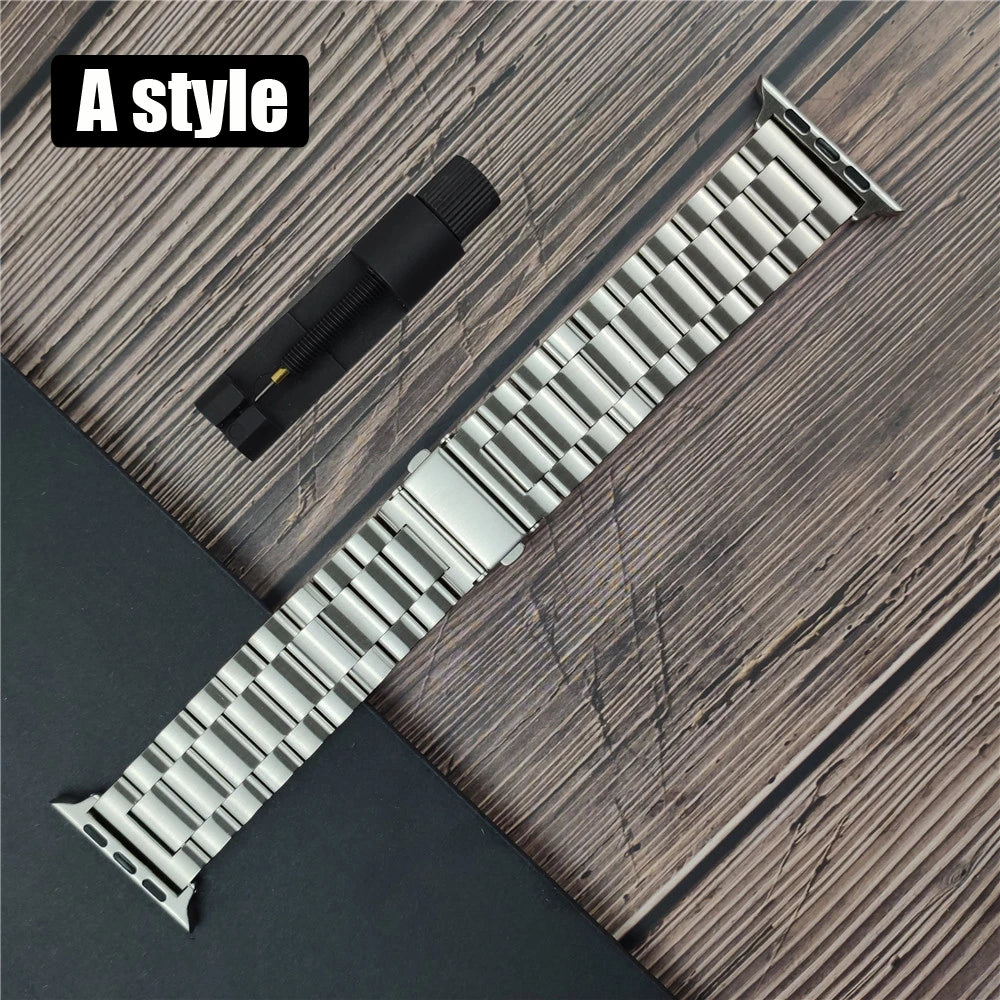 Classic stainless steel Correa for apple watch 10 46mm 42mm band Ultra 2 49mm 9 8 7 6 5 4 se 45mm 44mm 41mm 40mm 3 38mm strap