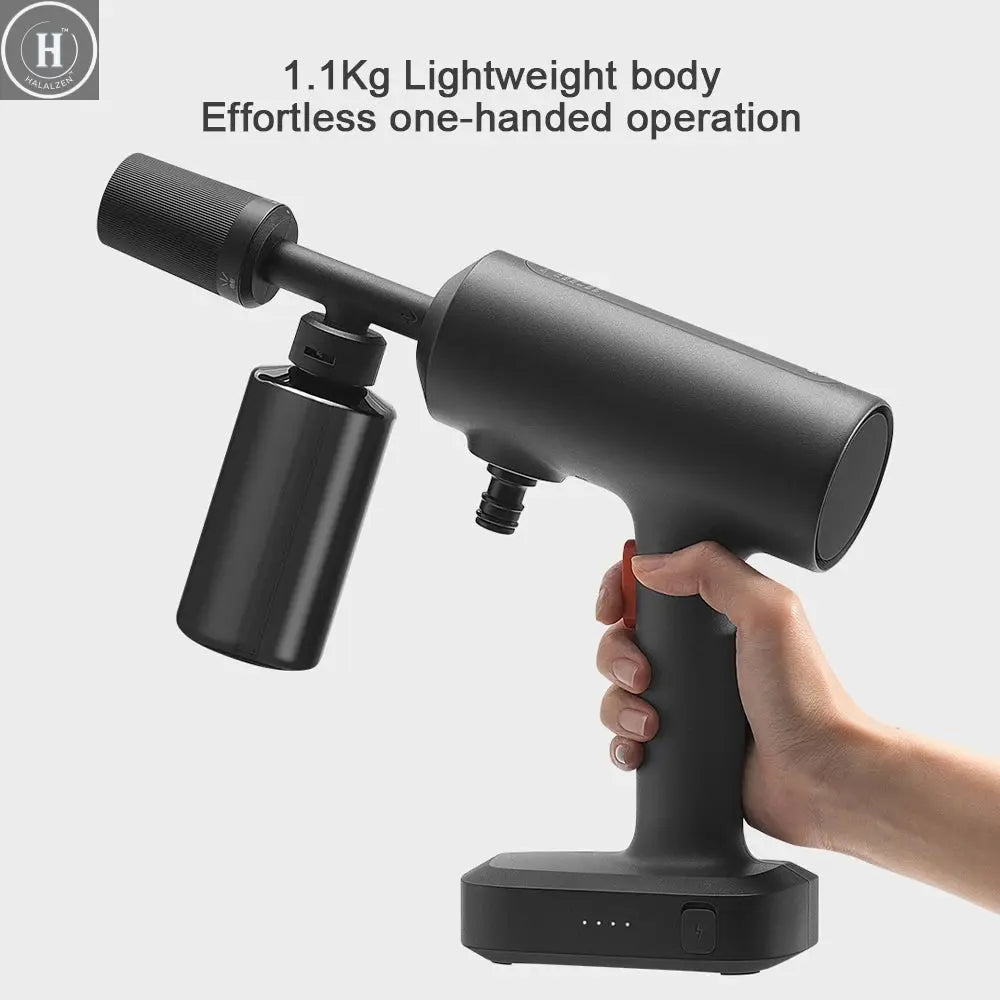 Wireless Car Washer 2: Cordless Design, 1.5MPa Pressure, 160L/h Flow Water, 3 Spray Modes, 2000mAh Battery, 6m Hose HALALZEN
