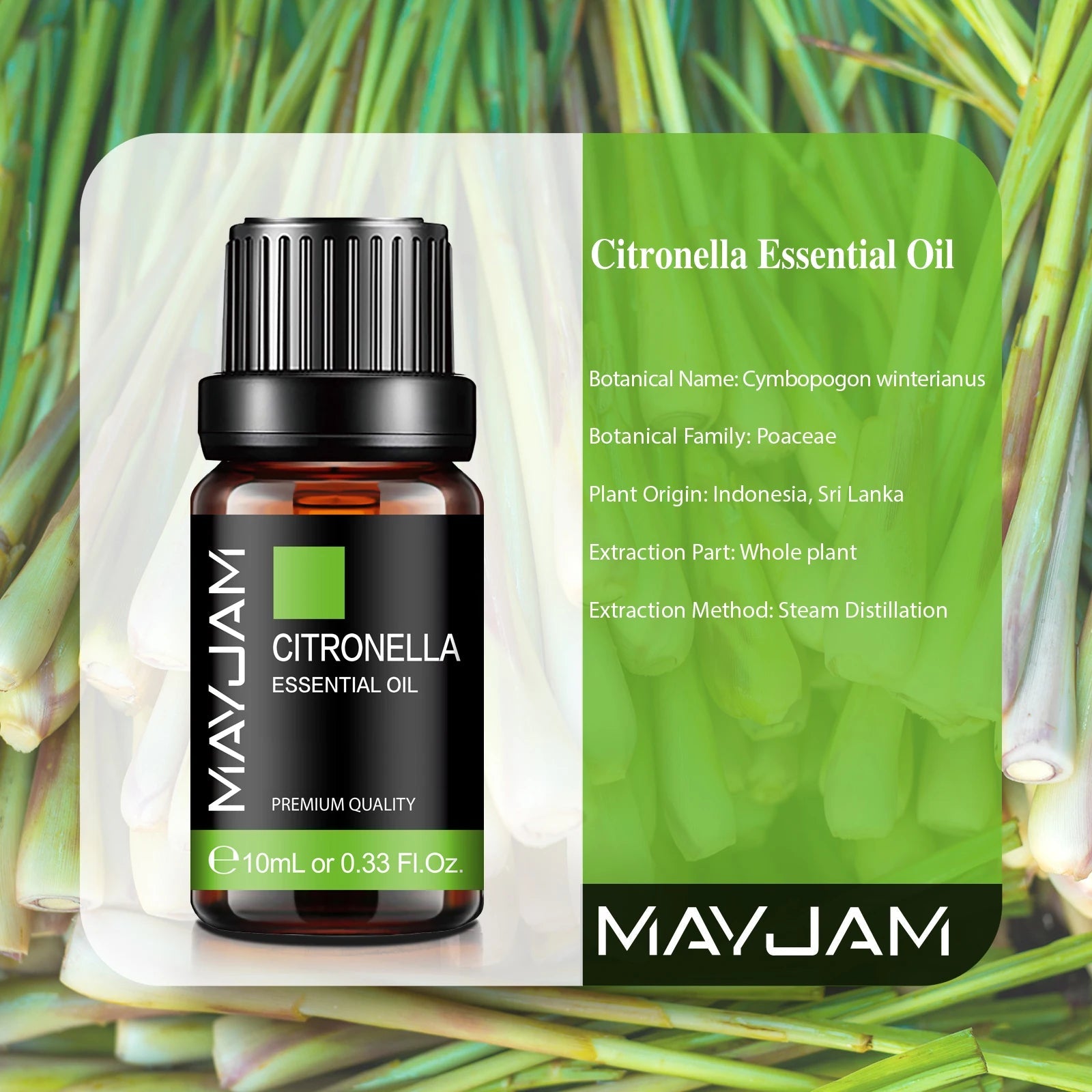 10ML Pure Natural Essential Oils Lemongrass Lavender Mint Lemon Citronella Tea Tree Vanilla Oil for Humidifier Diffuser HALALZEN