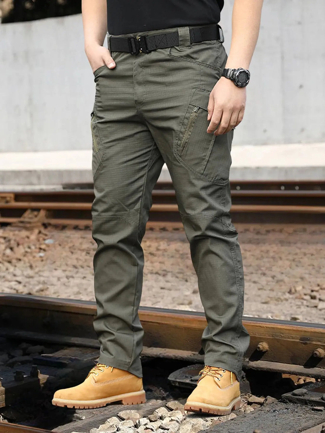 Tactical Work Pants Series New Men's IX9 Tactical Pants Multi-Pocket Large Capacity Training Pants Commuter Pants Wear-resistant Halalzen UK
