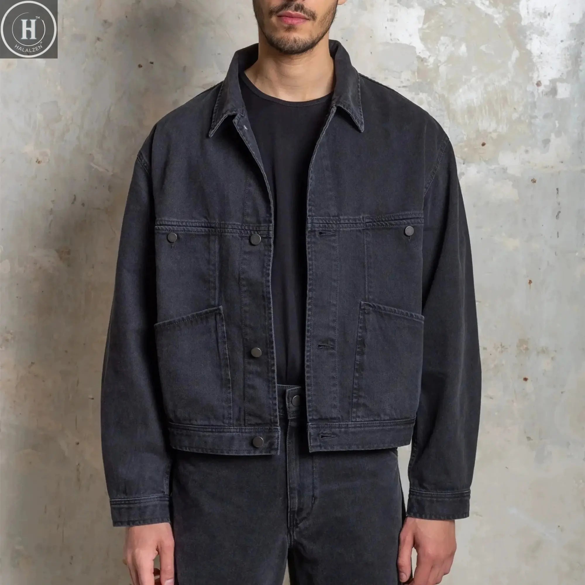 Yao Fashion Luxury Brand High Quality 1:1 Coat Casual Streetwear Vintage Cleanfit All-match Unisex Denim Denim Jacket For Men HALALZEN